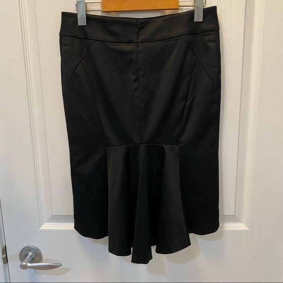 Marciano black Asymmetrical Satin pencil skirt size 4 - Picture 2 of 8